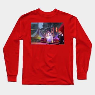 Young drummer performer on a culture festival 4 Long Sleeve T-Shirt